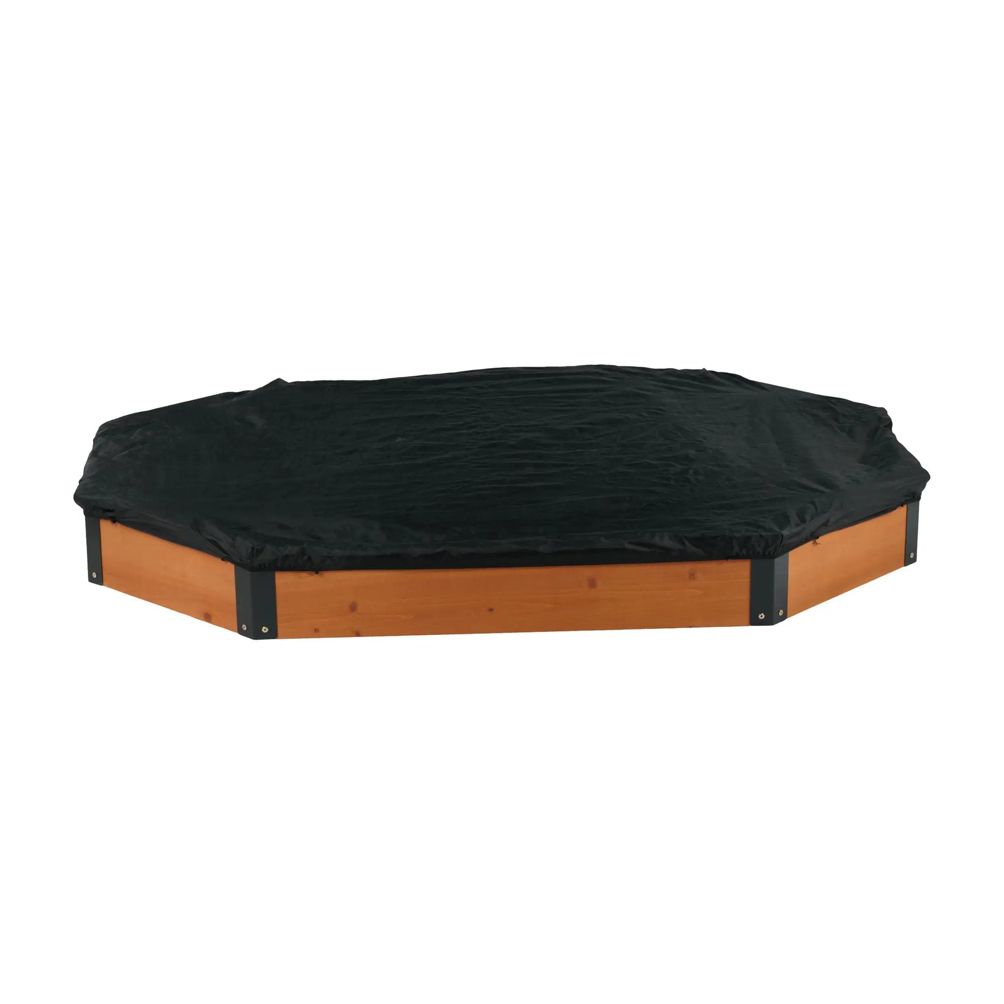 Octagon Sandbox With Storage, Sandpit With Cover And Liner For Backyard by HouseOfZazla