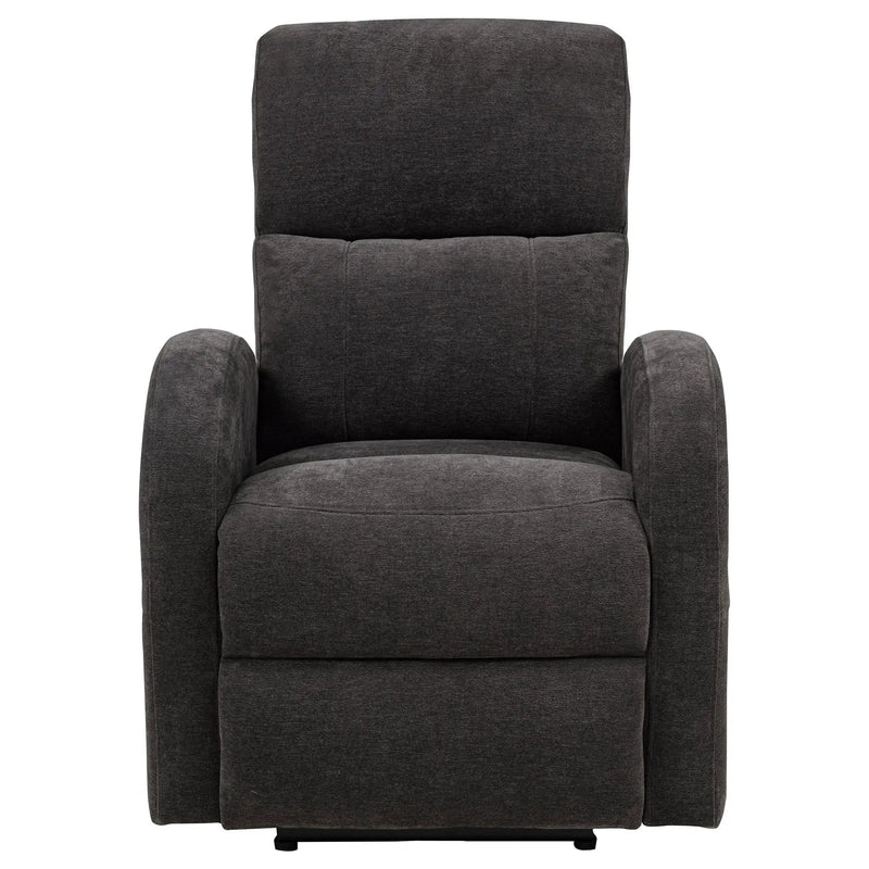 Grant Fabric Upholstered Power Recliner Chair Charcoal Grey by Unique Piece Furniture
