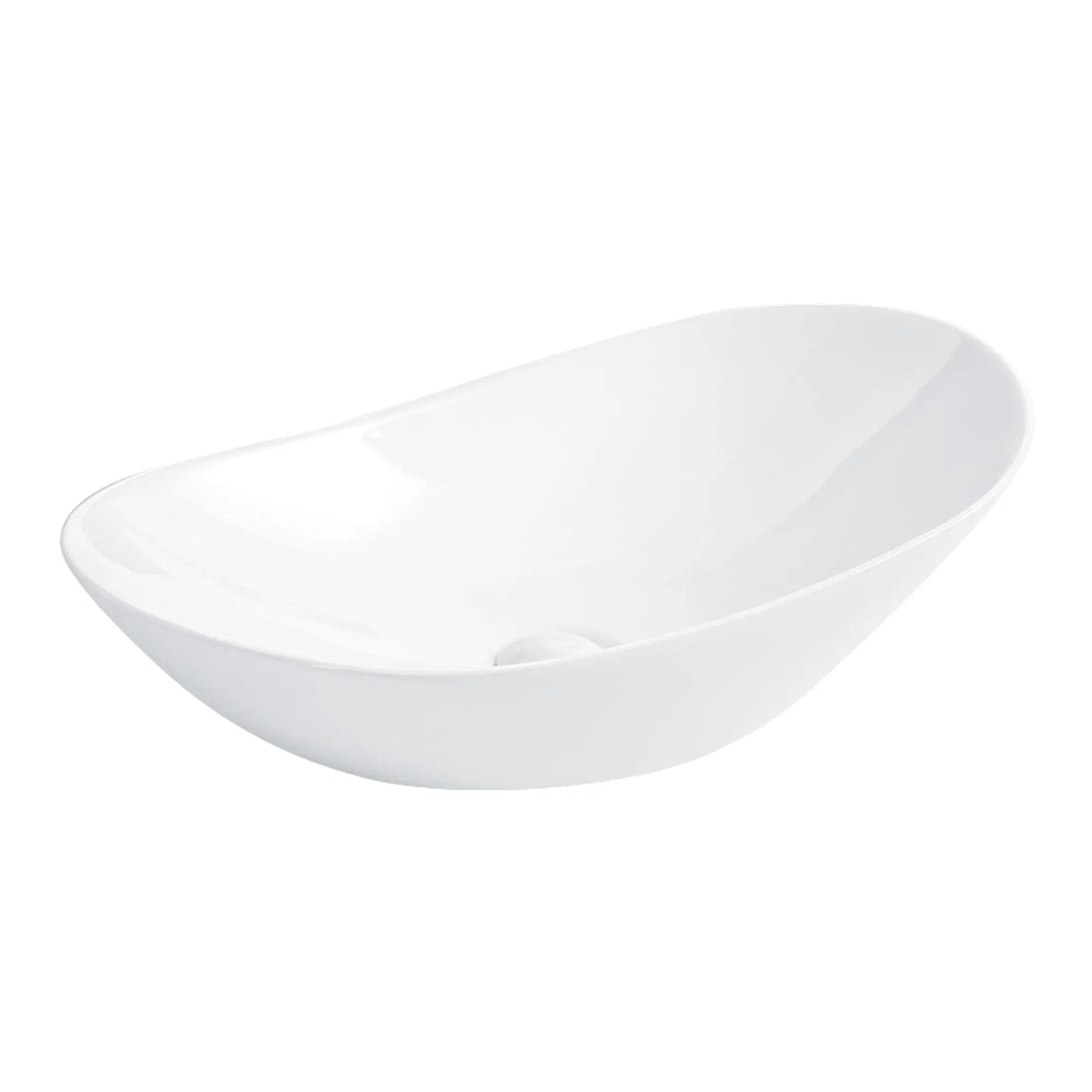 White Oval Ceramic Vessel Sink by HouseOfZazla