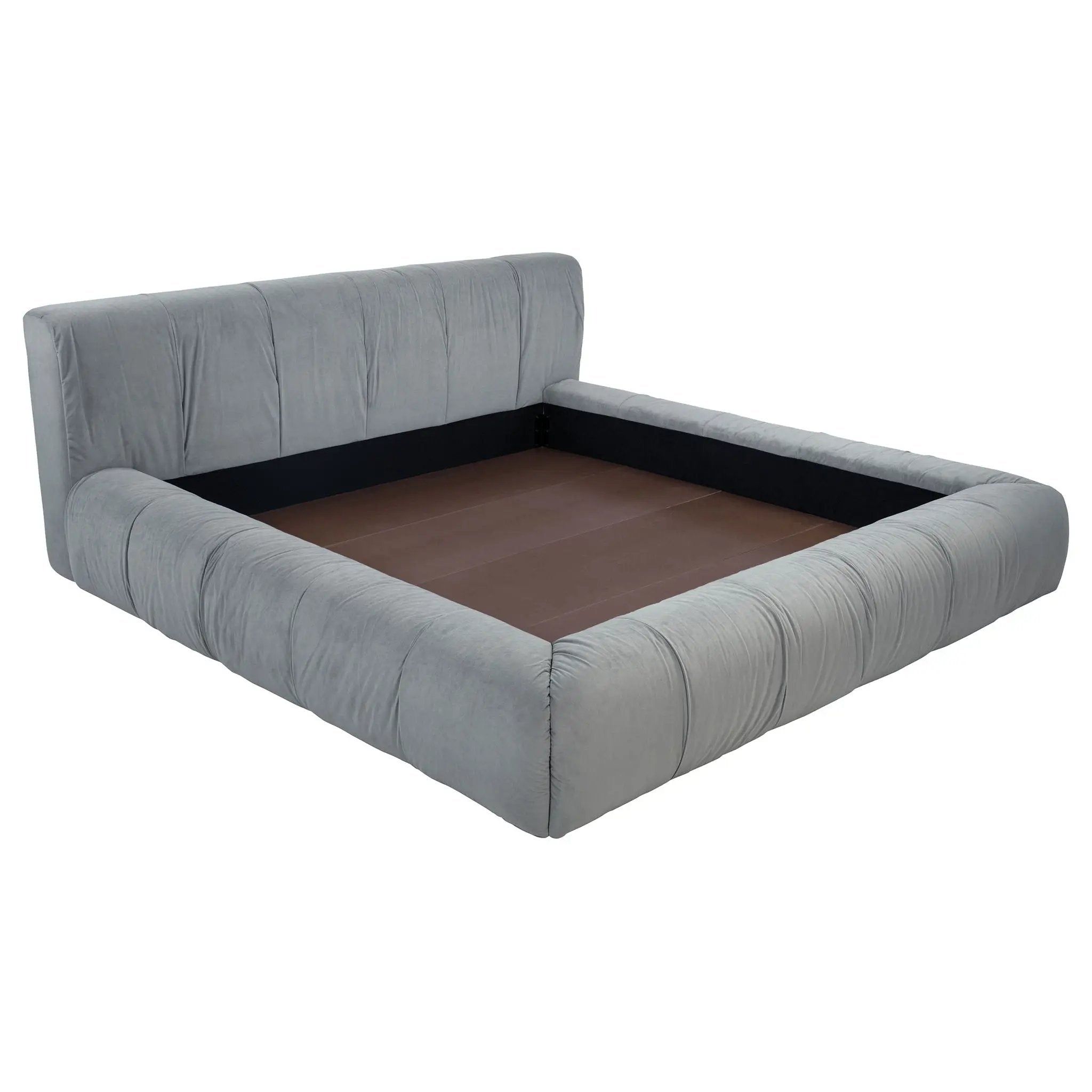Wilshire Upholstered California King Platform Bed Grey by Unique Piece Furniture