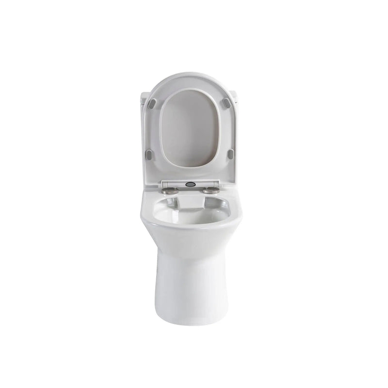 1 Piece Toilet With Dual Flush & Rimless Bowl - Glossy White by HouseOfZazla