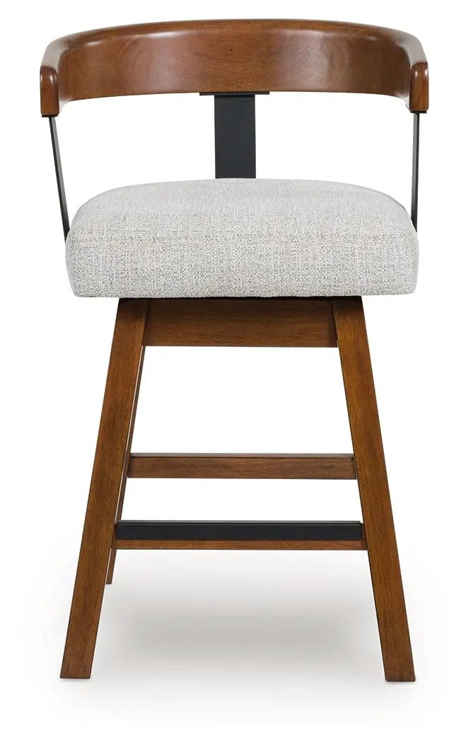 Ralene - Upholstered Swivel Barstool (Set of 2) - Medium Brown by Unique Piece Furniture