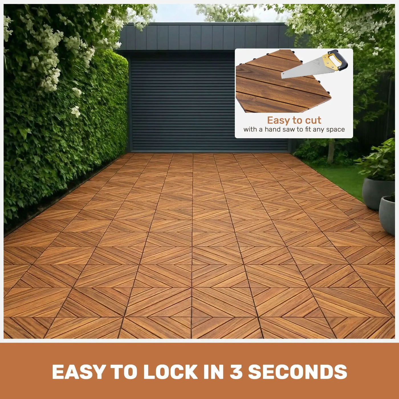 Interlocking Deck Tiles, Diagonal Pattern Outdoor Decking by HouseOfZazla
