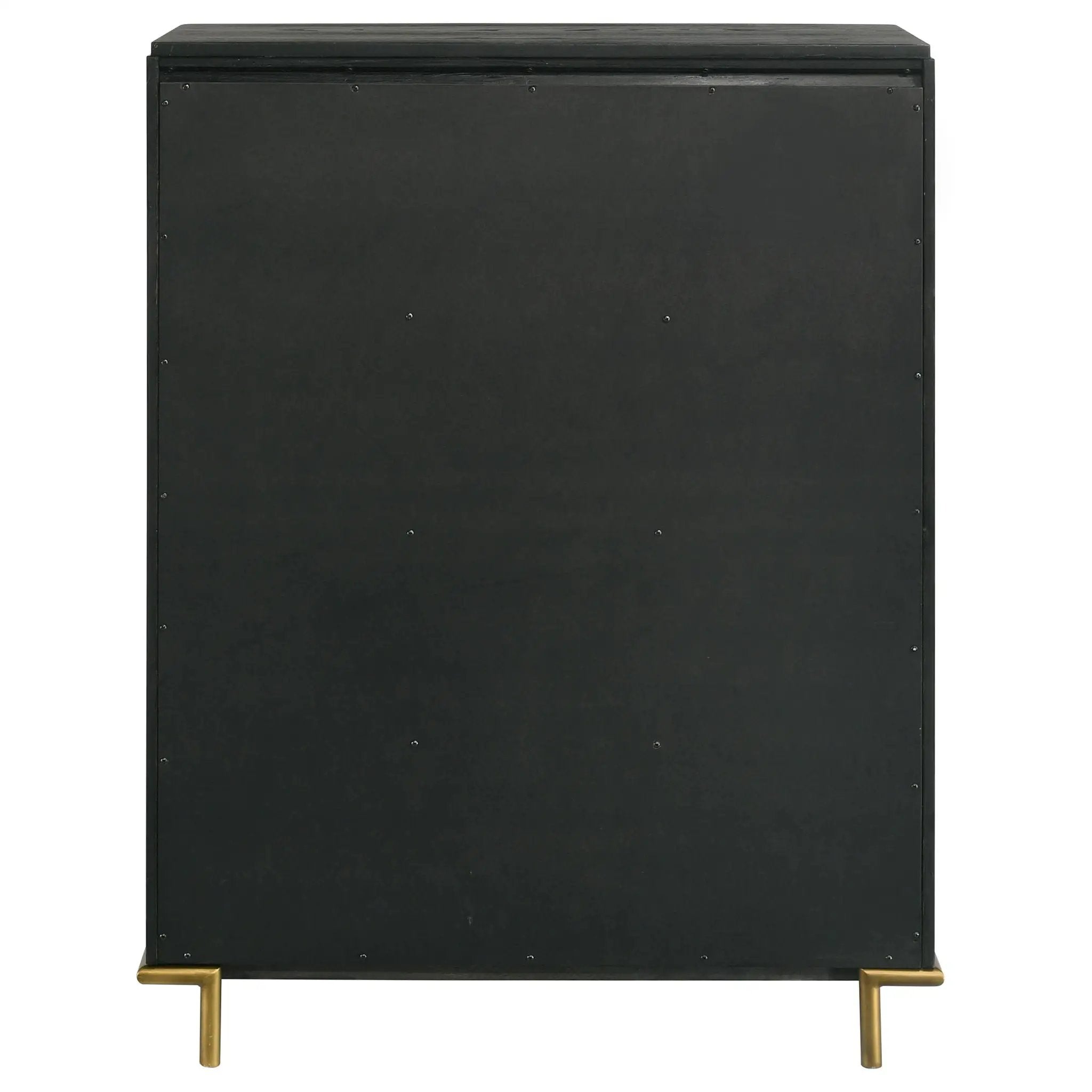 Anser - 5 Drawer Chest, Bedroom Storage Furniture - Black by HouseOfZazla