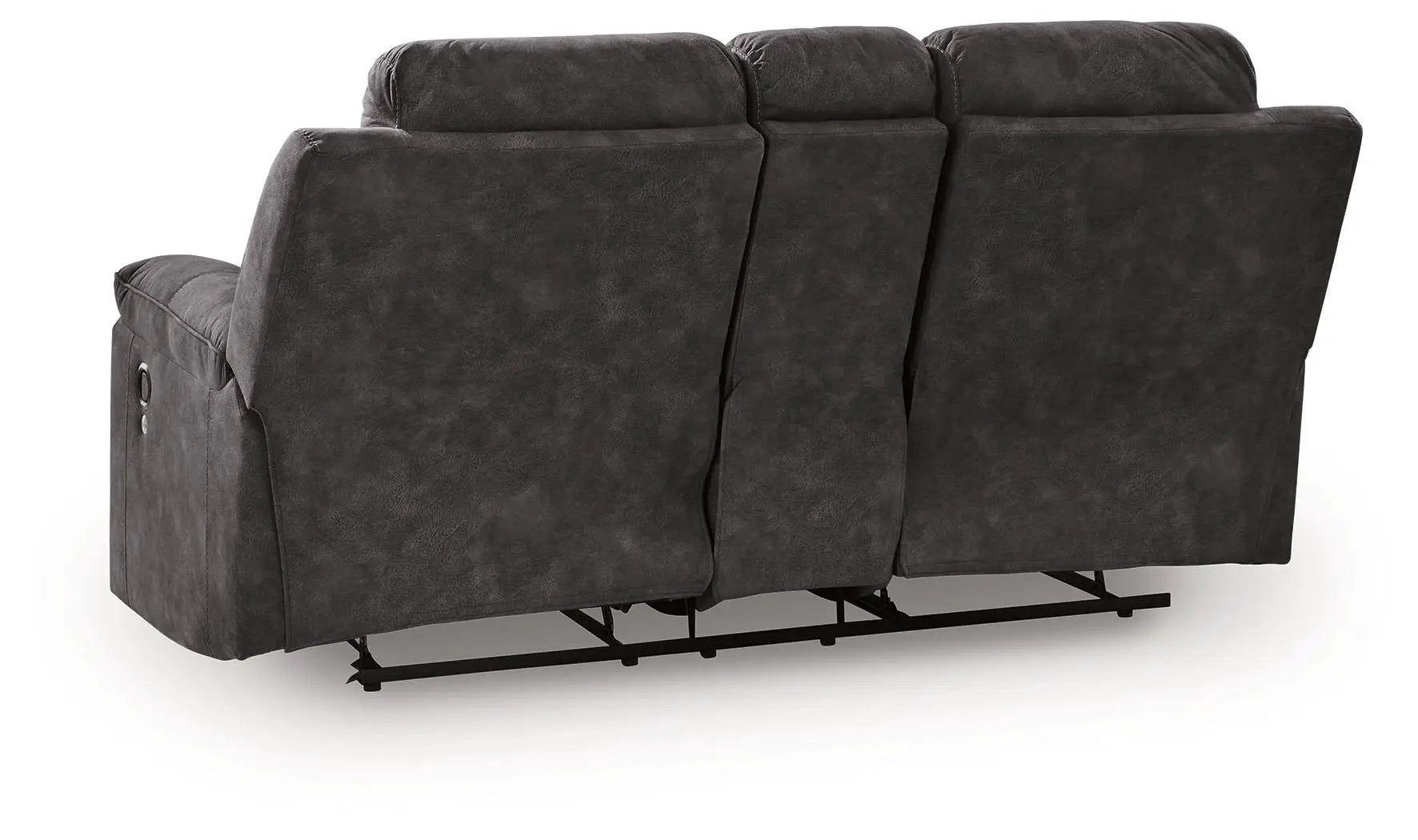 Brysonview - Double Reclining Loveseat With Console - Charcoal by Unique Piece Furniture
