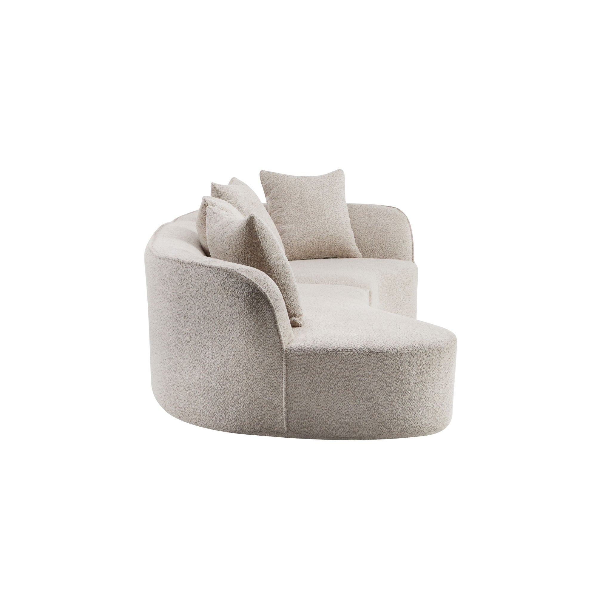 Elegant Curved Sectional Sofa With Full Foam Comfort by HouseOfZazla