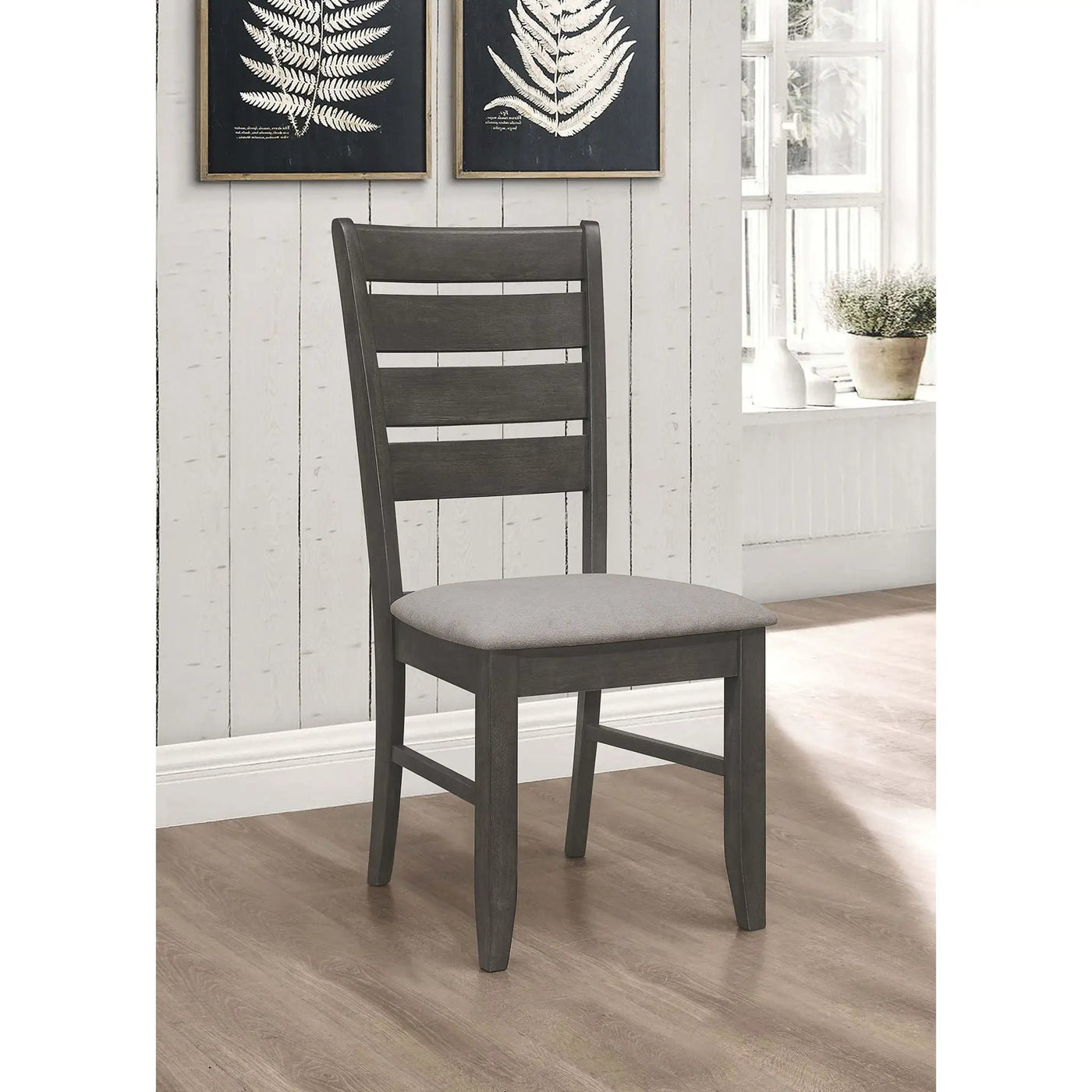 Padded Seat Side Chairs With Tapered Slats (Set of 2) by HouseOfZazla