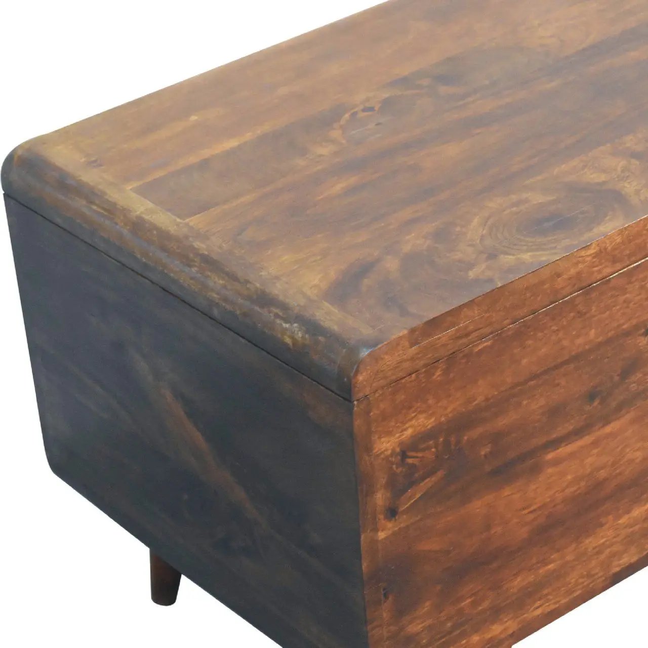 Curved Blanket Box - Chestnut by HouseOfZazla