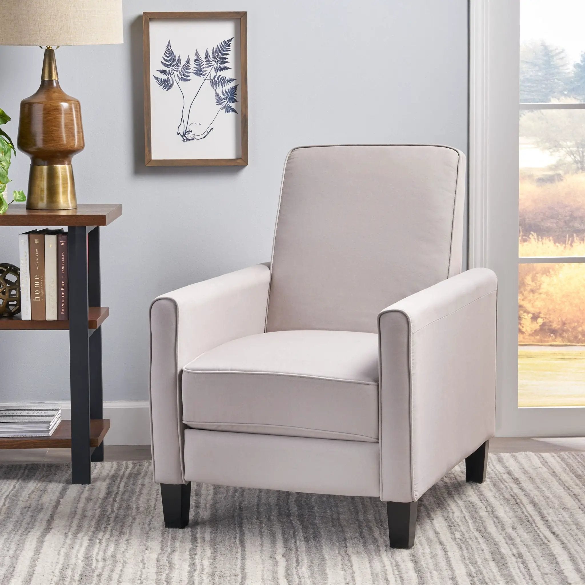 Upholstered Push Back Recliner Chair For Living Room by HouseOfZazla