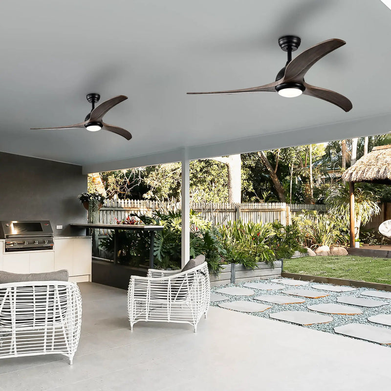 Indoor Outdoor Ceiling Fan With Light With Remote Control, Noiseless Reversible Motor, 6 Speed, 3 Color by HouseOfZazla