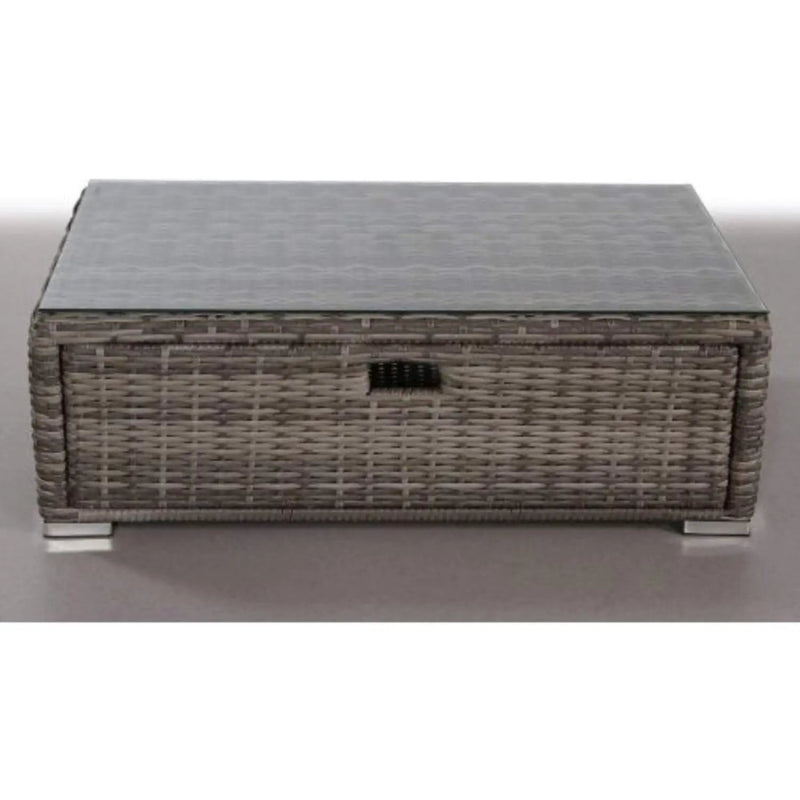 Glass Outdoor Coffee Table - Gray Mix by HouseOfZazla