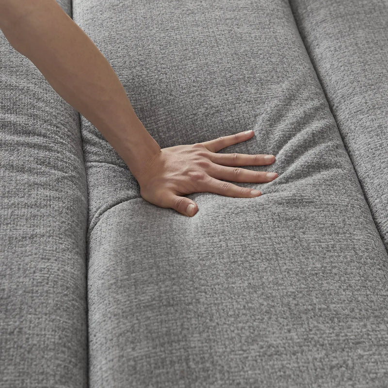 Oversized 3 Seater Compressed Sofa with Chenille Fabric by HouseOfZazla