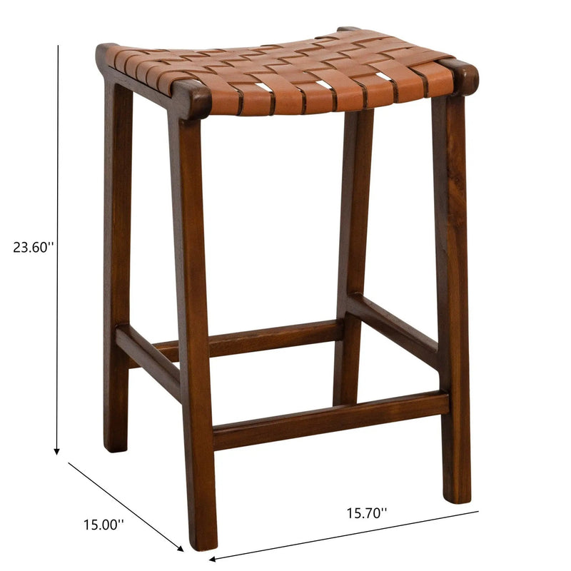 James - Mid-Century Modern Genuine Counter Stool by HouseOfZazla