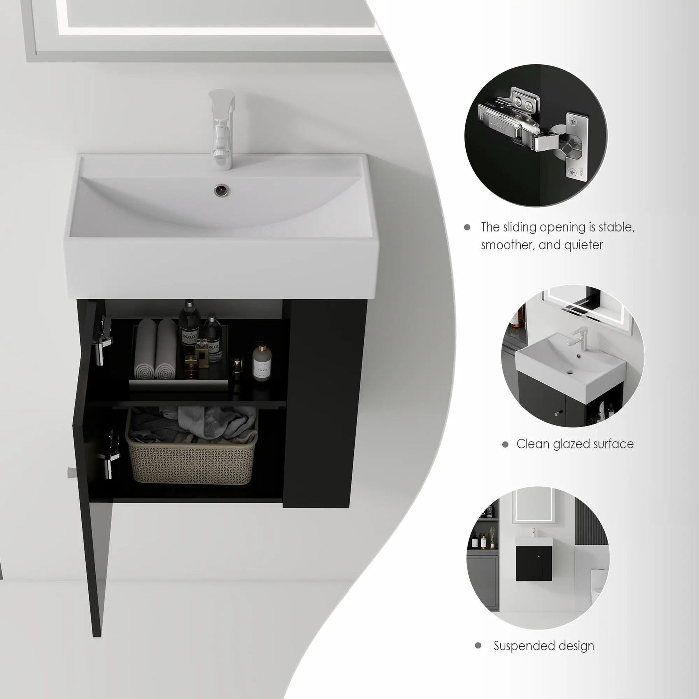 21.6 Inch Floating Bathroom Vanity with Sink by HouseOfZazla