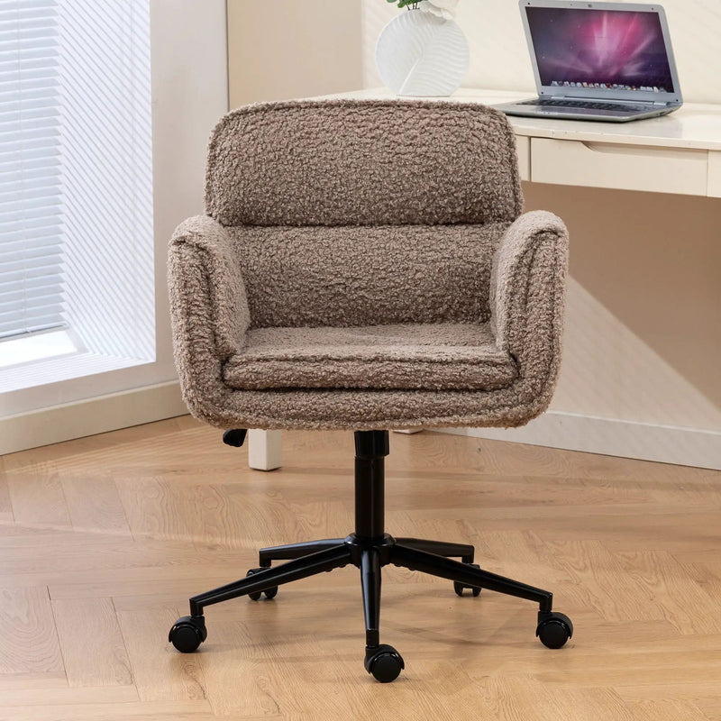 Criss Cross Swivel Desk Chair With Adjustable Armrests & Wheels For Home Office by HouseOfZazla