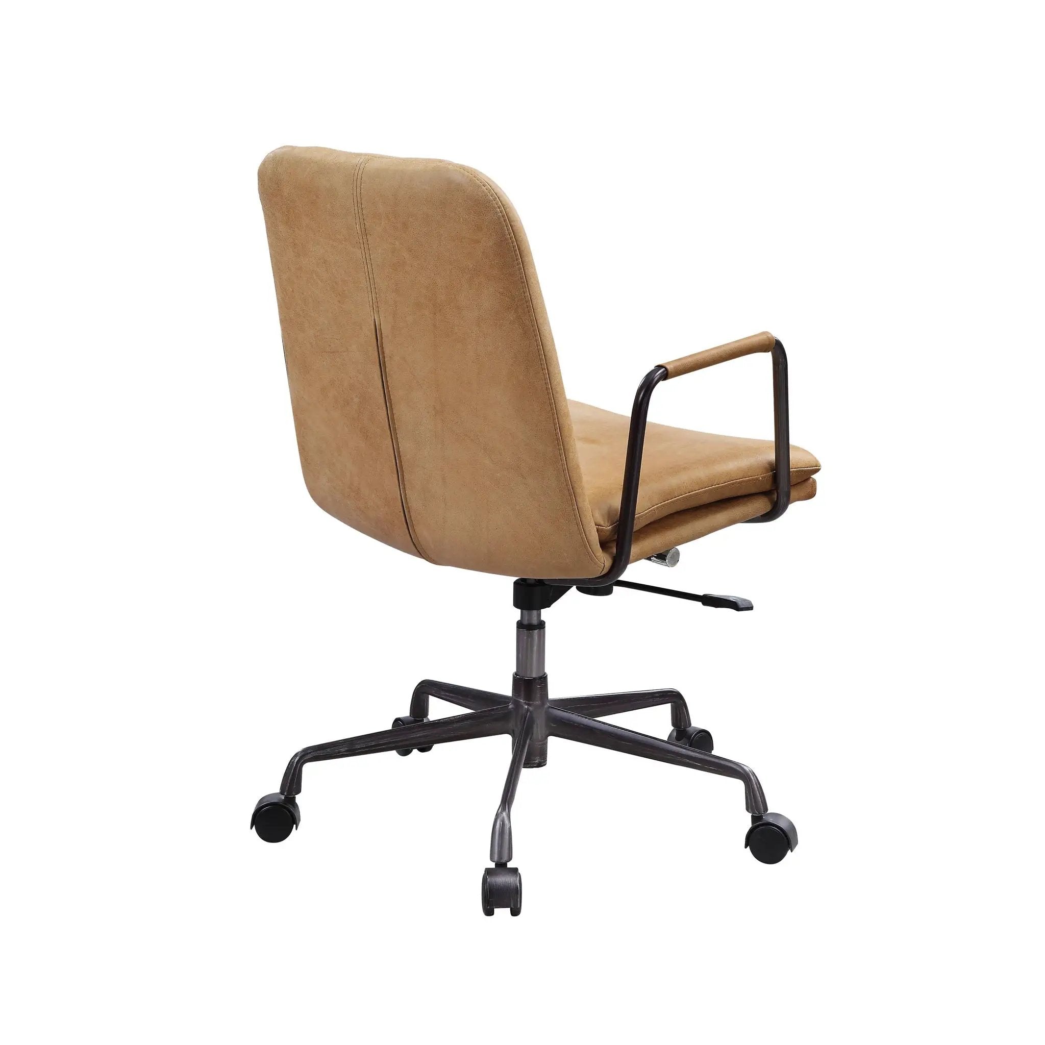 Eclarn - Top Grain Leather Office Chair - Brown by HouseOfZazla
