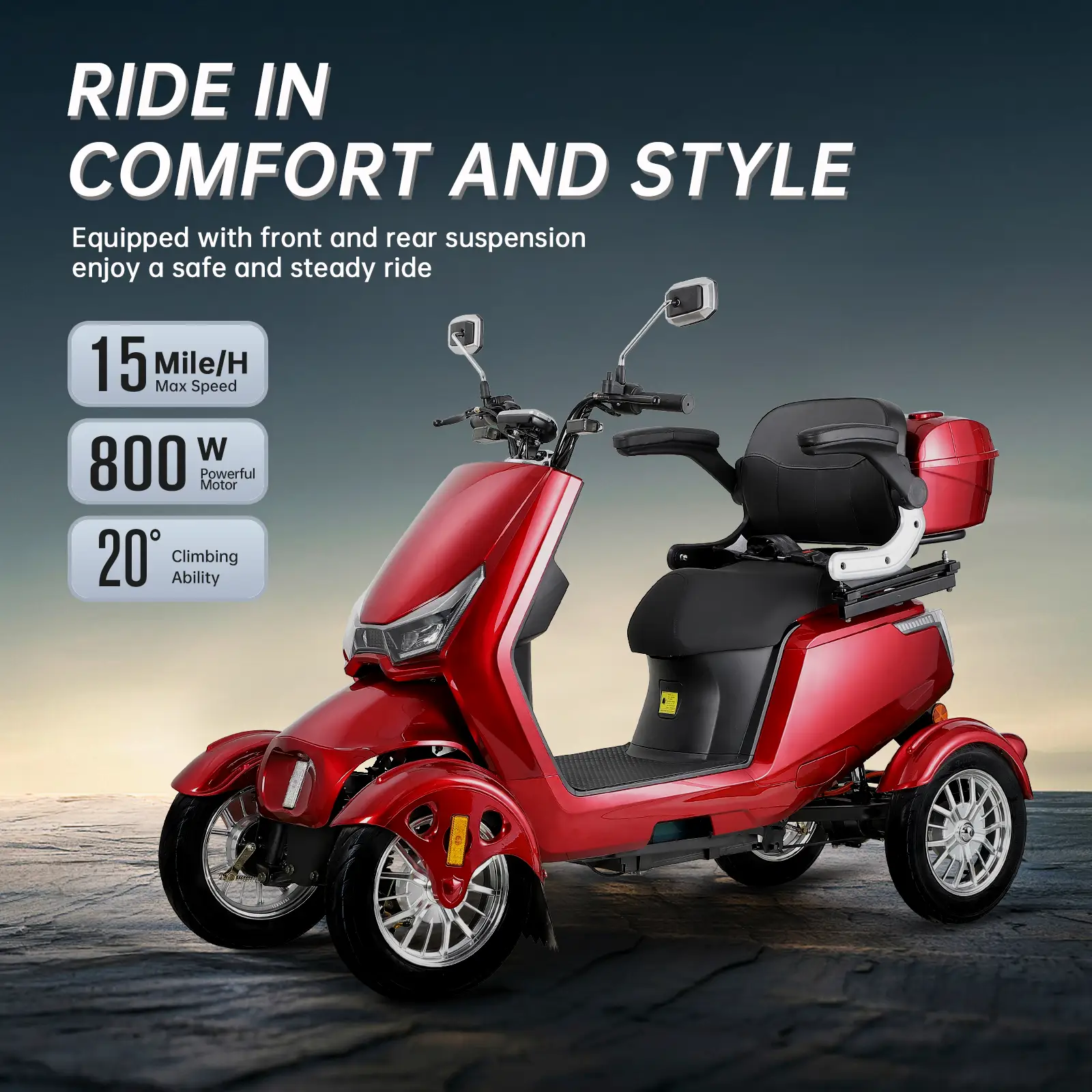 Electric Mobility Scooter with Big Size and High Power by HouseOfZazla