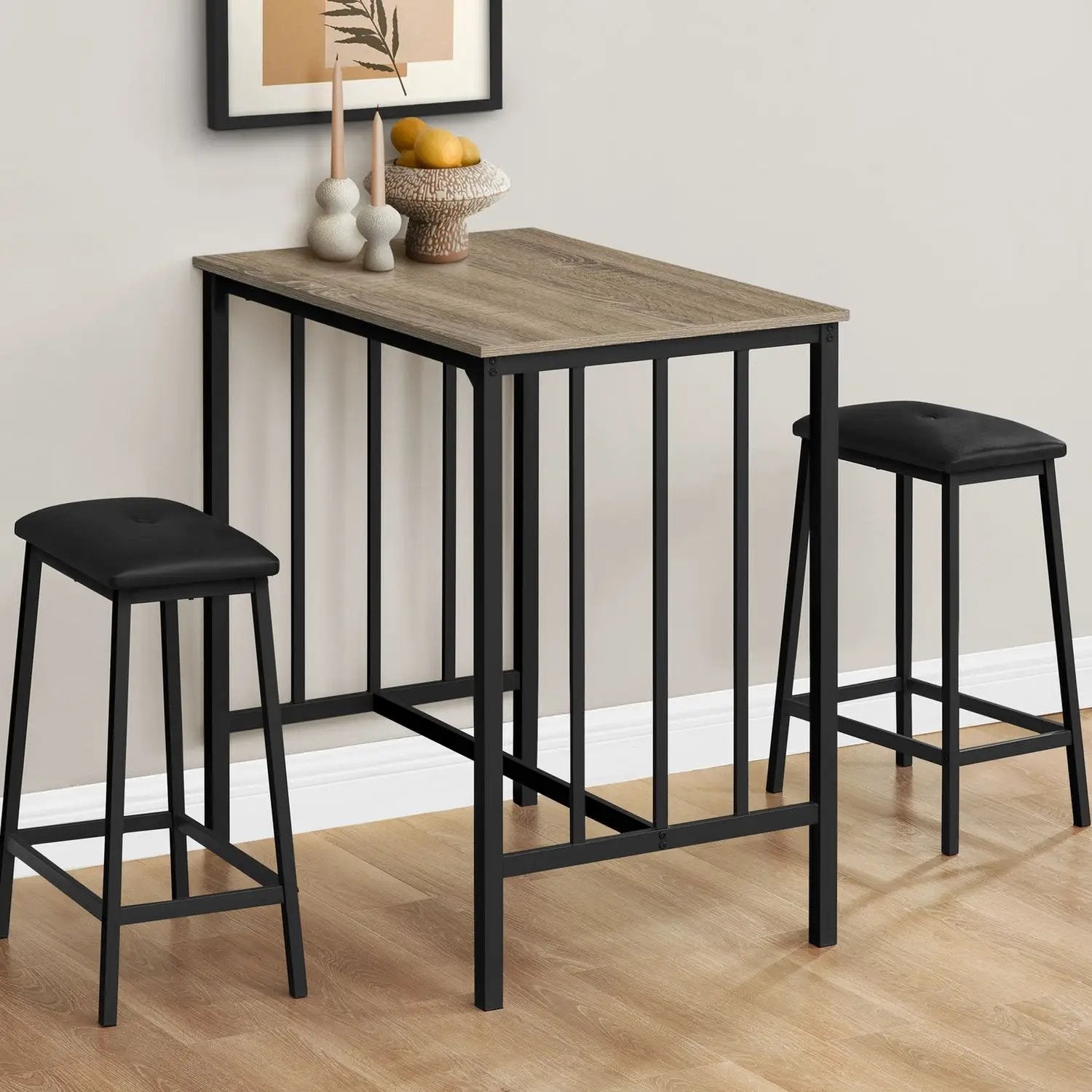 3 Pieces Dining Set, Counter Height, Rectangular, Small, Contemporary & Modern by Unique Piece Furniture