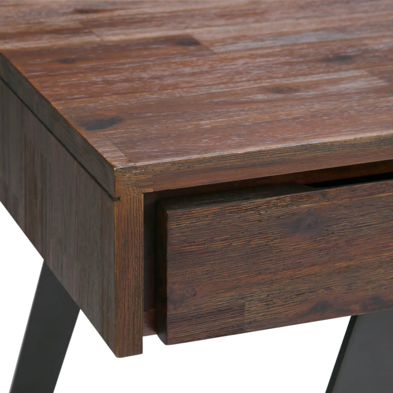 Lowry - Desk - Distressed Charcoal Brown by Unique Piece Furniture