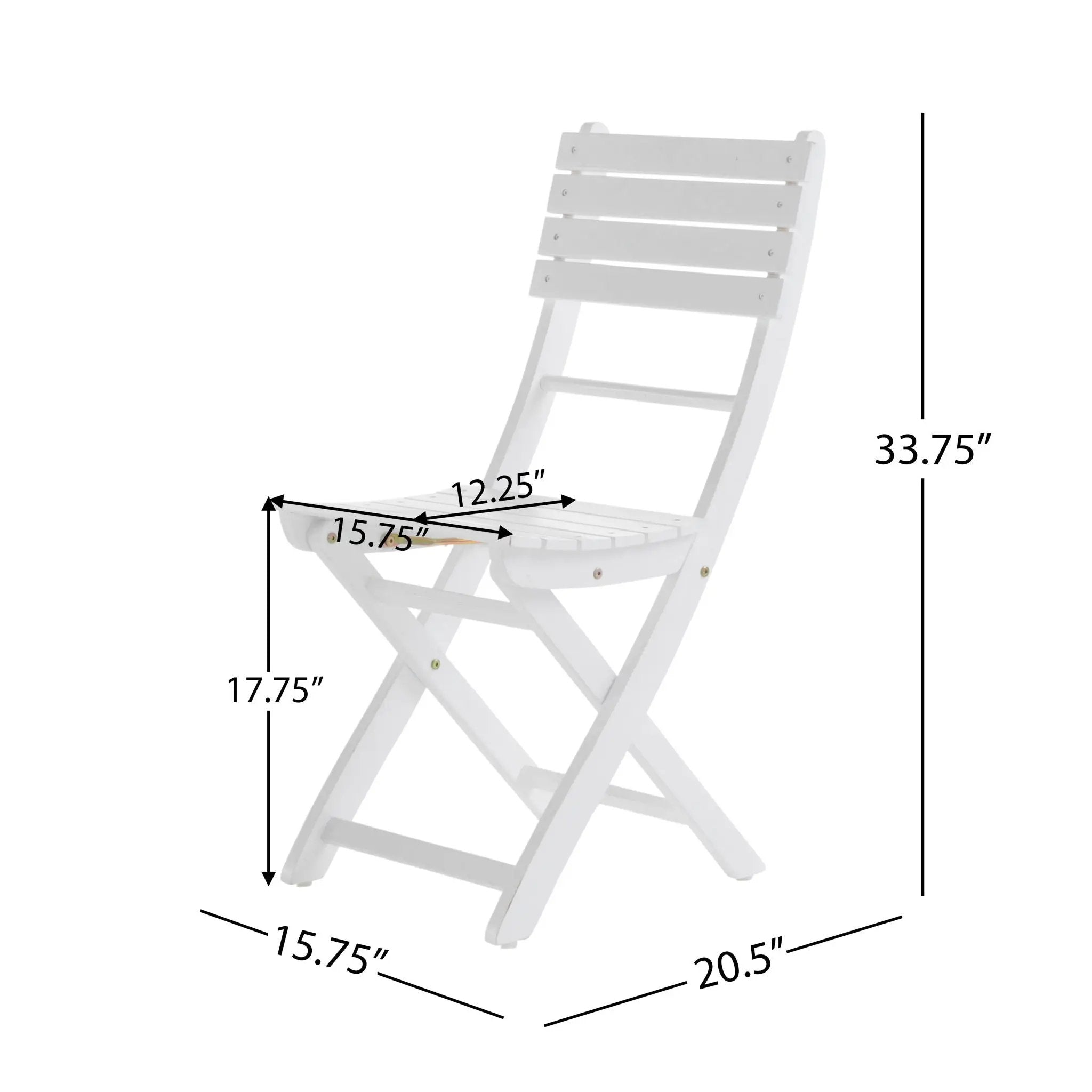 Outdoor Foldable Wood Dining Chair With Slat Design (Set of 2) by HouseOfZazla