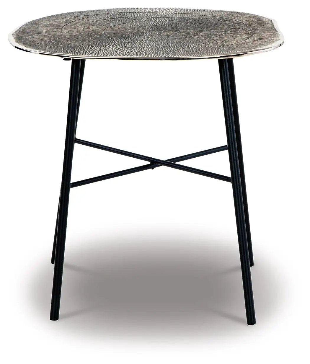 Laverford - Round End Table - Chrome / Black by Unique Piece Furniture