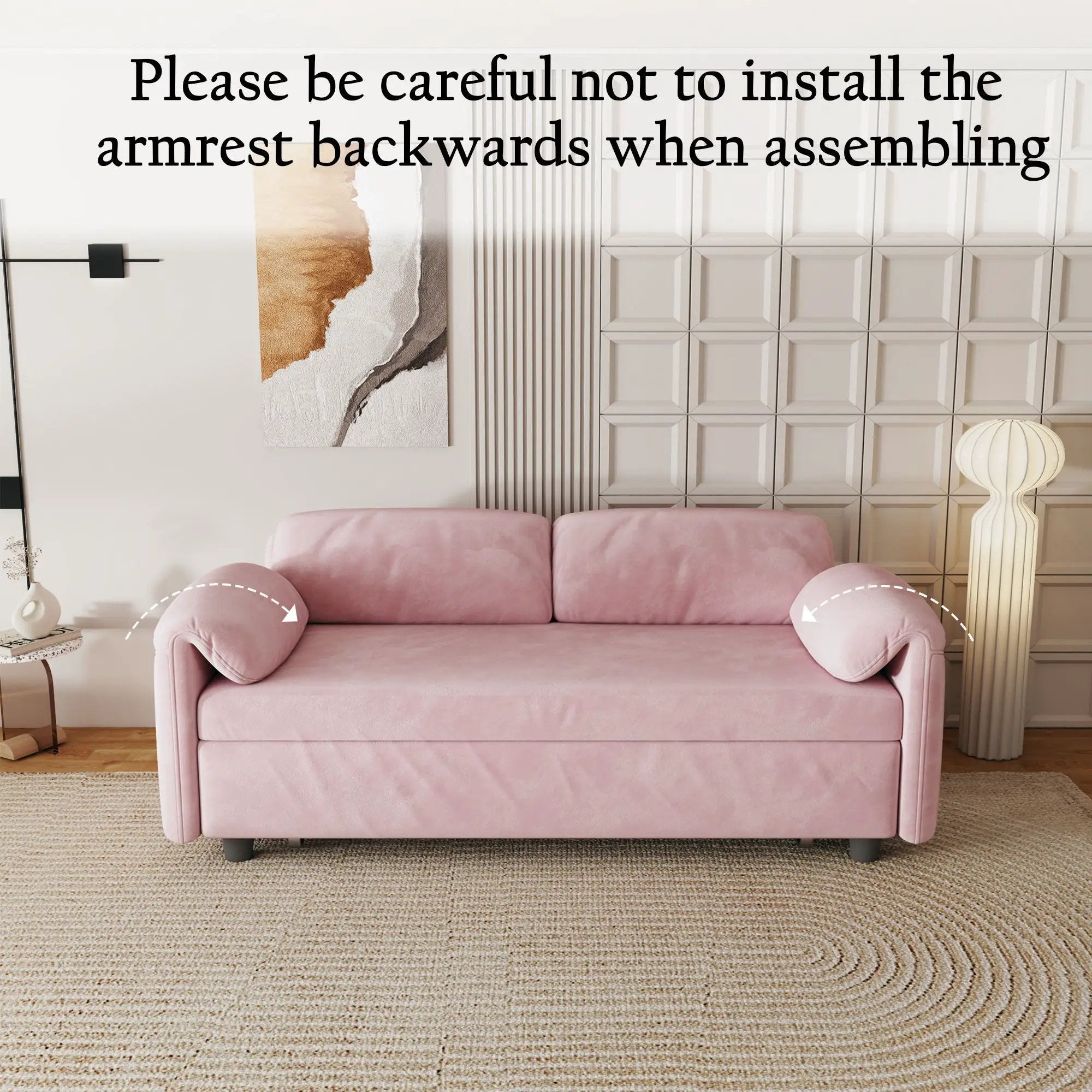 Sofa, Dual Purpose Lounge With Retractable Queen Size Bed by Unique Piece Furniture