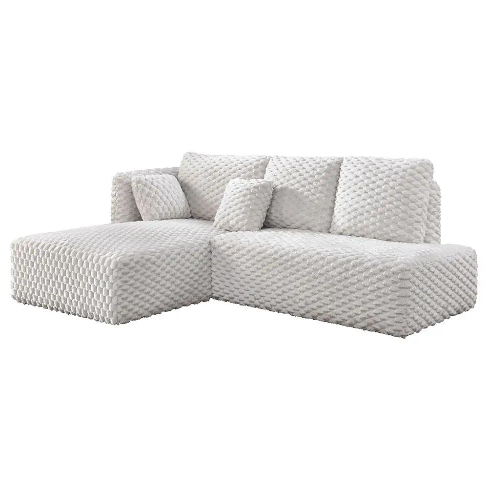 Manya - Sectional Sofa - Ivory Corduroy by Unique Piece Furniture