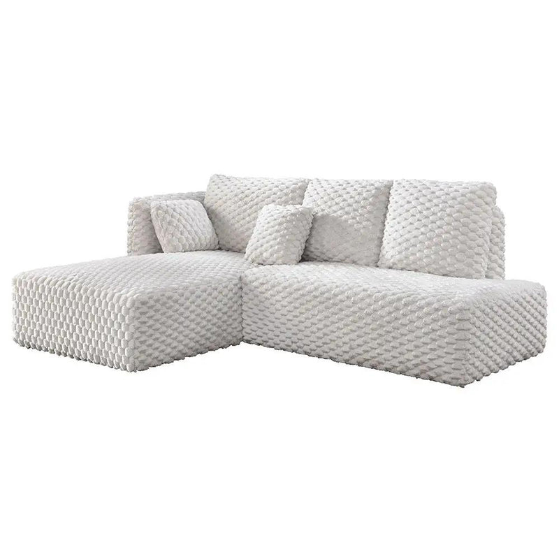 Manya - Sectional Sofa - Ivory Corduroy by Unique Piece Furniture