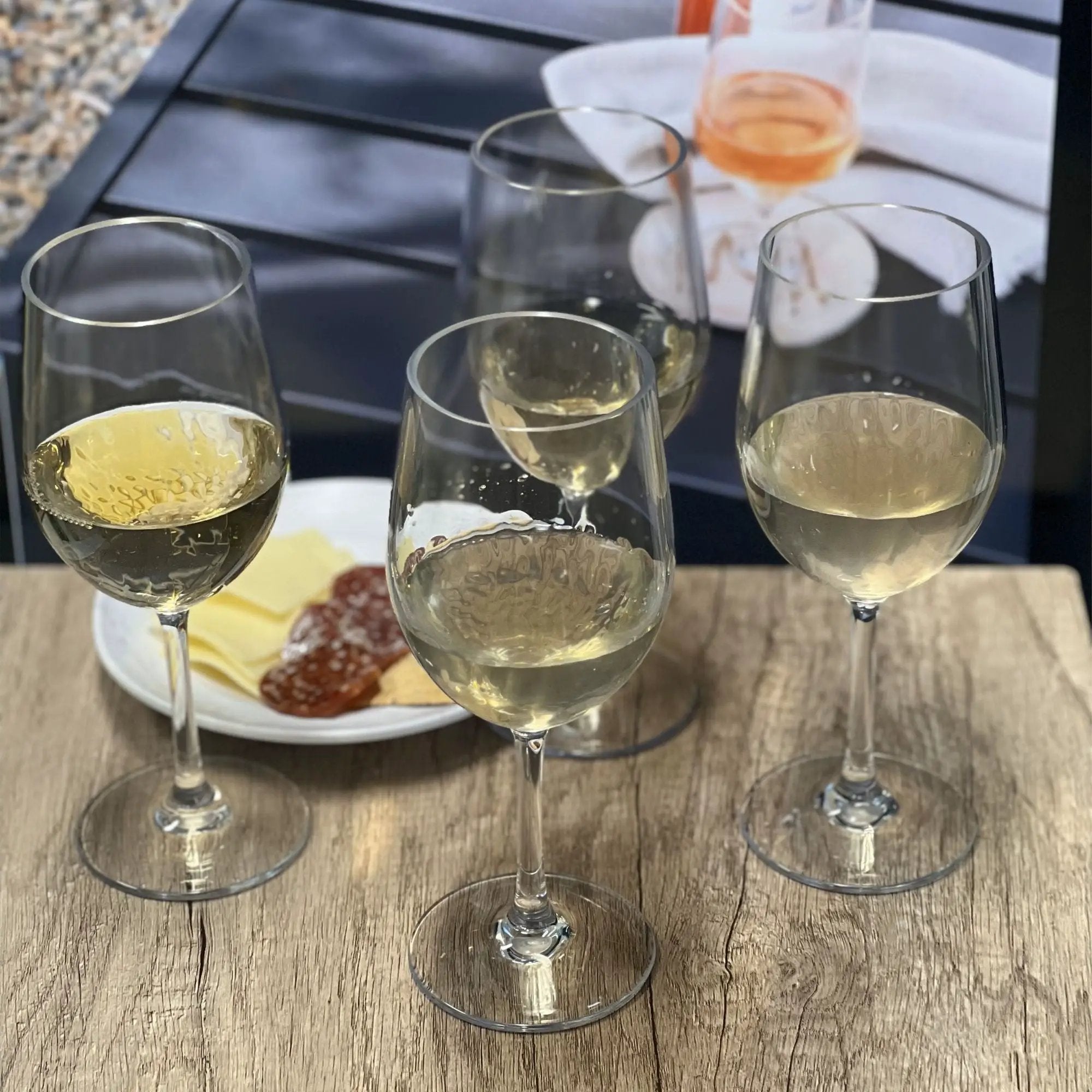 Tritan Hammer - Leadingware Unbreakable Design Plastic Wine Glasses (Set of 4), Bpa Free, 12Oz - Clear by HouseOfZazla