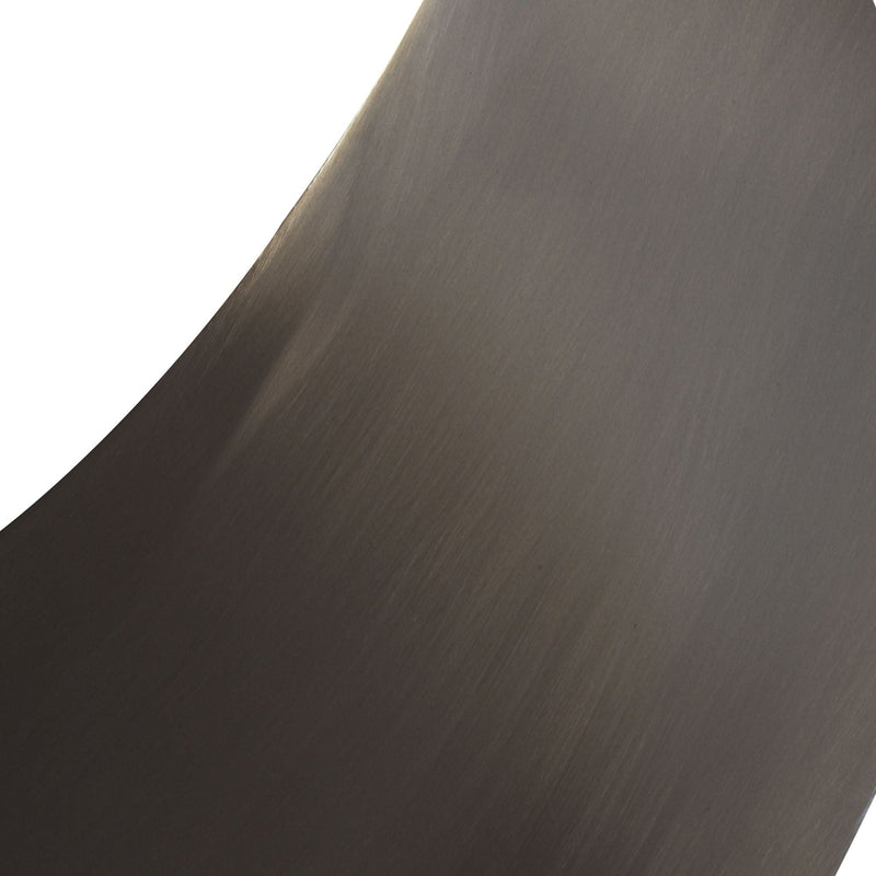 70.87" Modern Artificial Stone Crescent-Shaped Metal Legs, Can Accommodate 6-8 People - White / Black by HouseOfZazla
