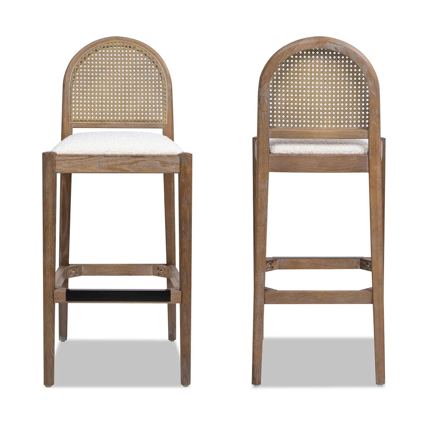 Panama - Curved Back Cane Bar Stool (Set of 2) by Unique Piece Furniture