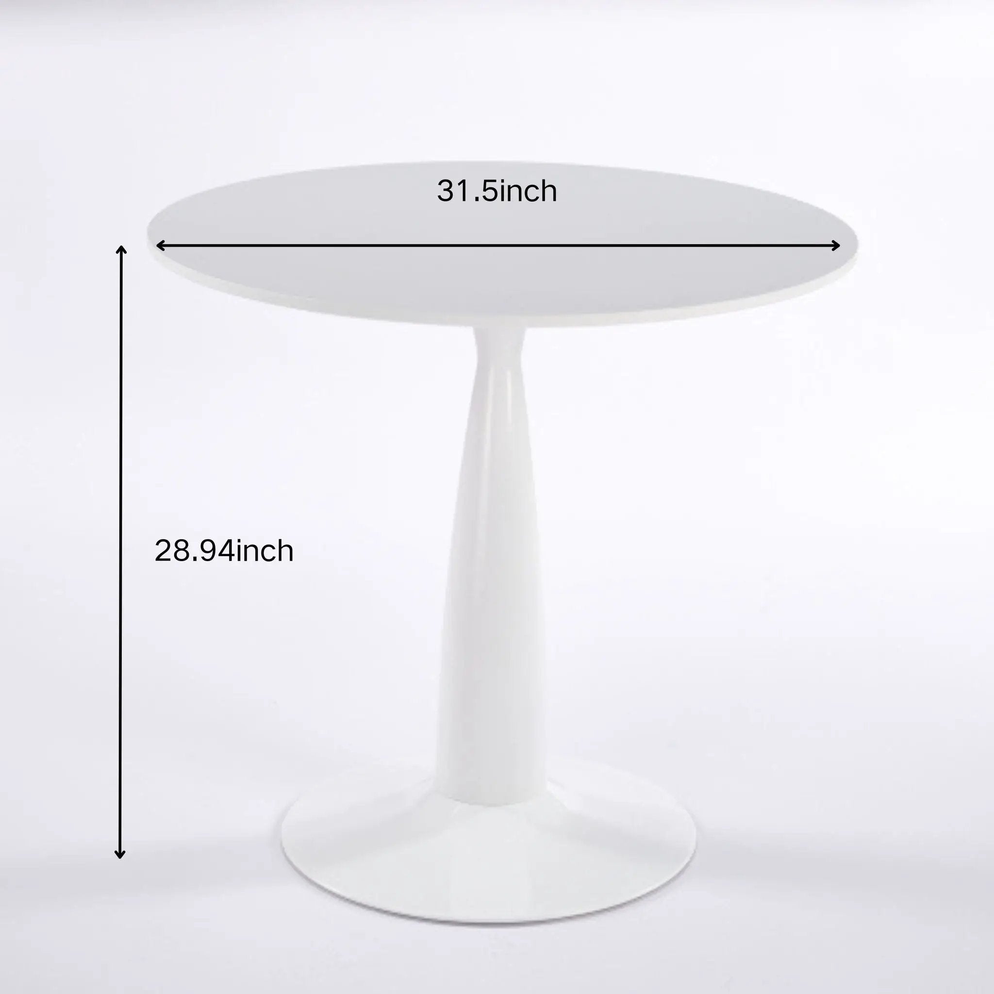 Pedestal Table, Round For Kitchen - White by Unique Piece Furniture