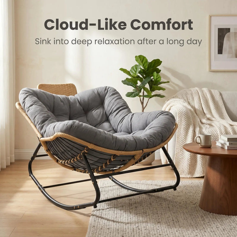 Papasan Rocking Chair - Outdoor & Indoor Oversized Lounge Chair by HouseOfZazla