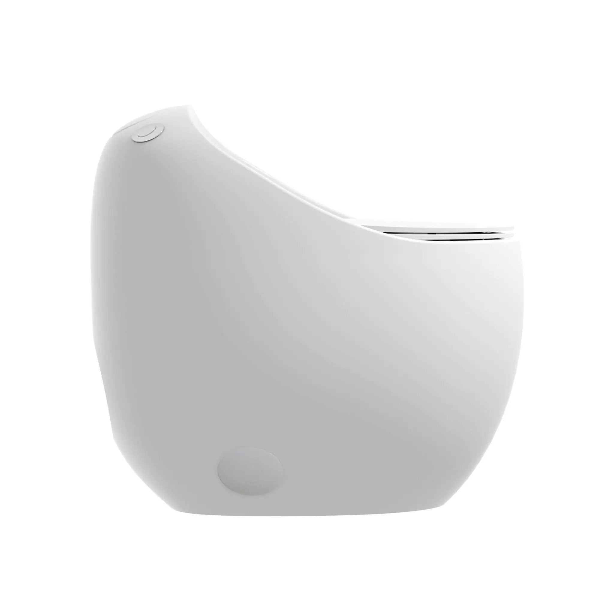 Modern Egg Shape Toilet 1.28 Gpf Single Flush Ceramic by HouseOfZazla