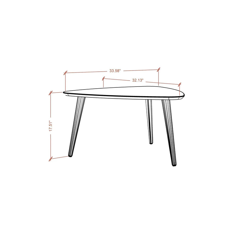 Utopia - Lacquered Triangle Coffee Table - White by HouseOfZazla