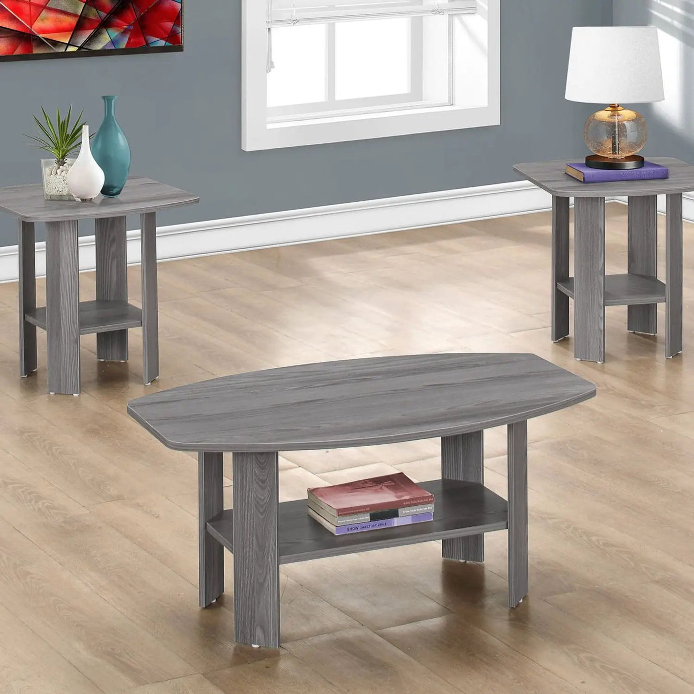 Table Set, Coffee, End, Side, Accent For Living Room (Set of 3) by Unique Piece Furniture