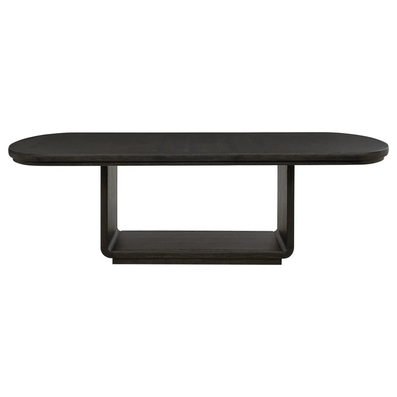 Leandro 9-piece Rectangular Dining Table Set Burnished Black by Unique Piece Furniture