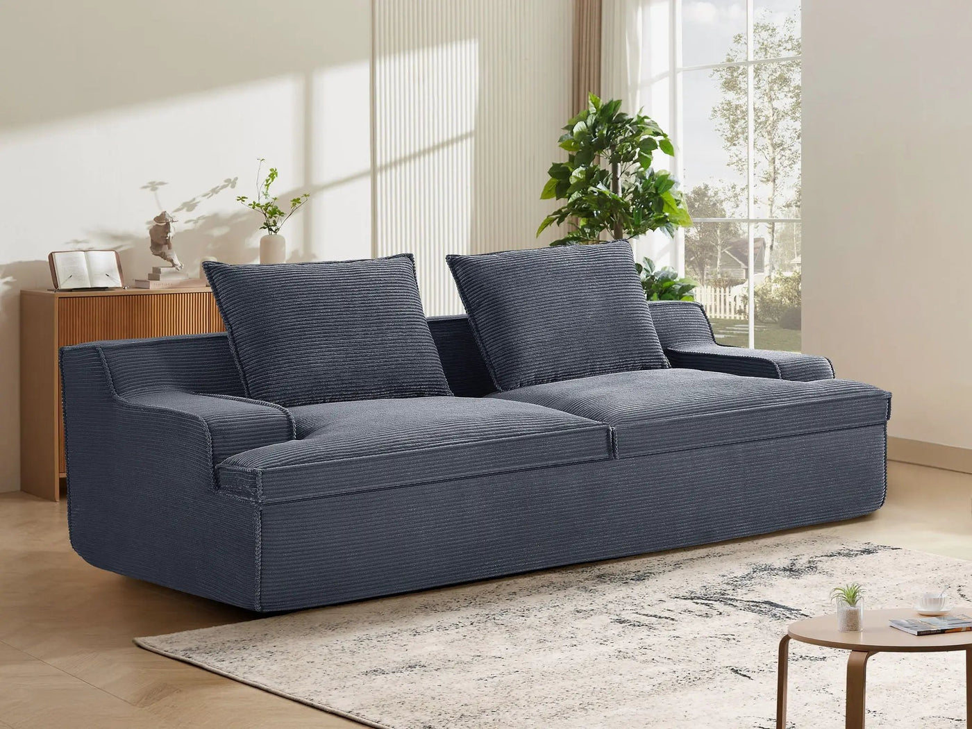 Nimbus - Oversized Full Foam 4 Seater Couch For Living Room Upholstered In Soft, Wide Armrests by Unique Piece Furniture