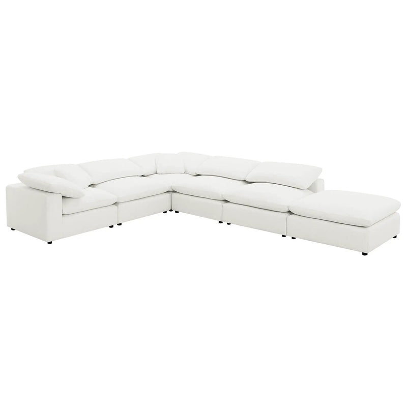 Raleigh 6-piece Boucle Upholstered Modular Sectional Ivory by Unique Piece Furniture