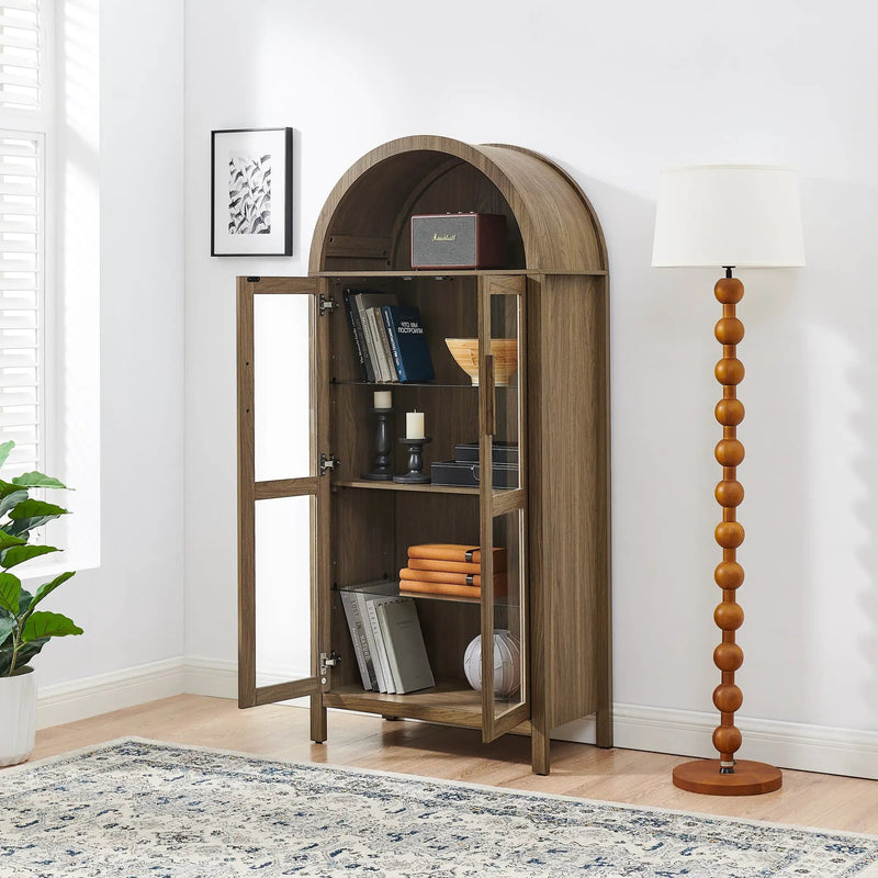 High Arched Storage Cabinet with Lamp by HouseOfZazla