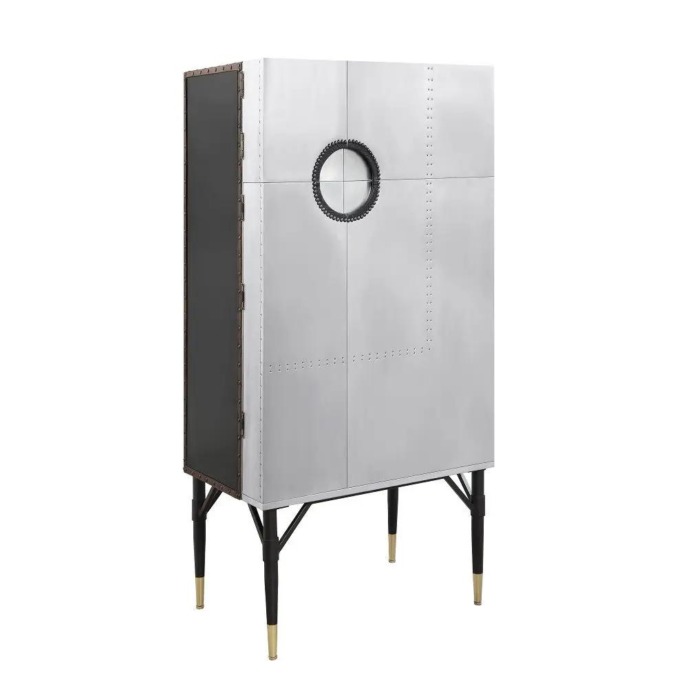 Yoela - Wine Cabinet - Leather & Aluminum by Unique Piece Furniture