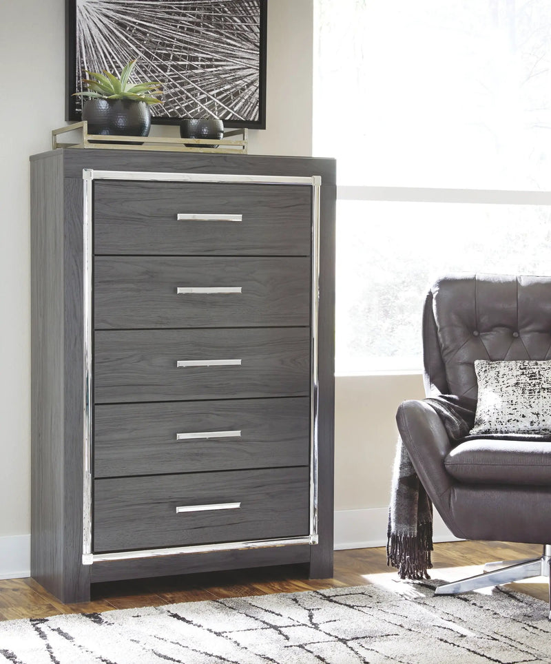 Lodanna - Five Drawer Chest - Gray by Unique Piece Furniture