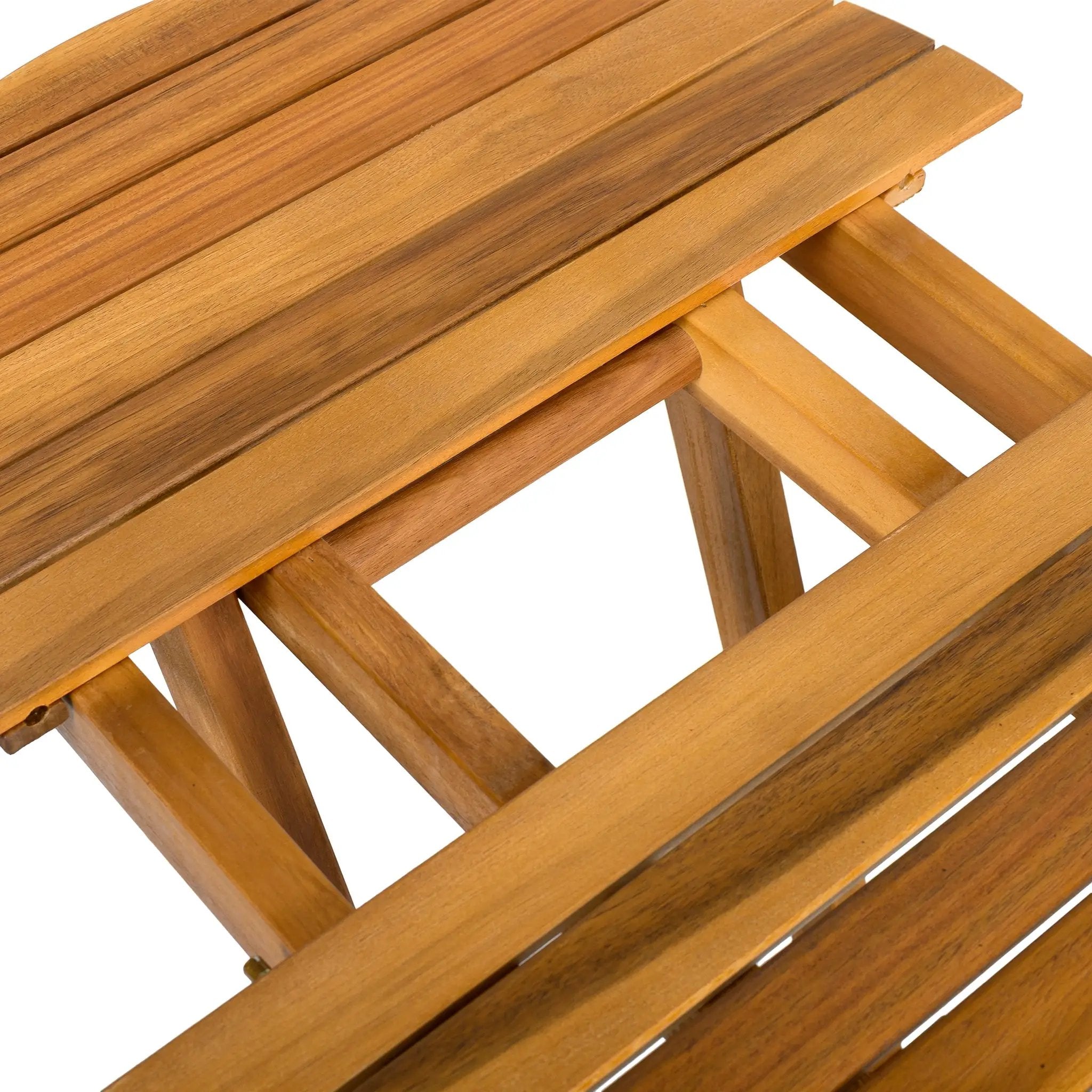 Patio Conversation Set with Foldable Acacia Wood Side Table and Cushions by HouseOfZazla