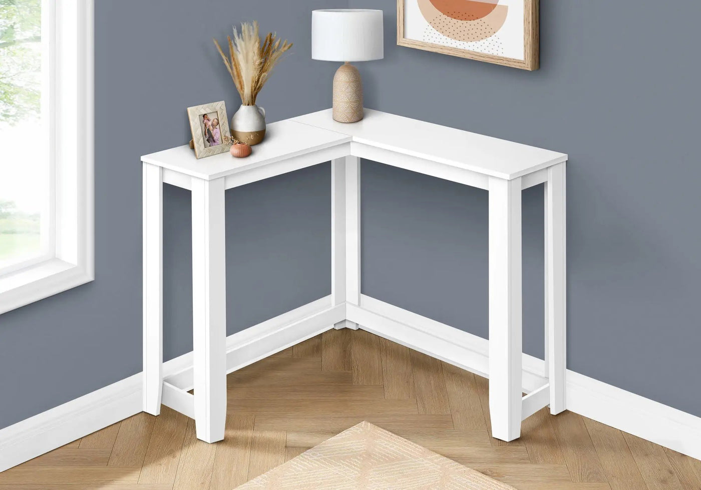Corner Accent Console Table for Entryway by HouseOfZazla