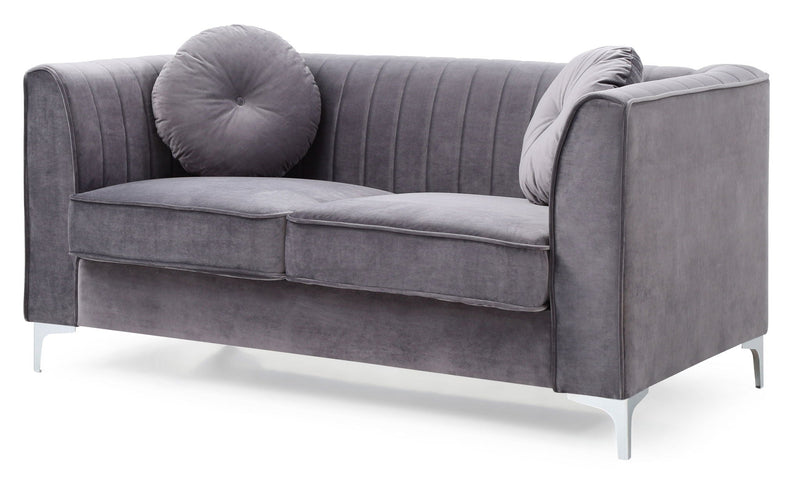 Glam Styled Micro Suede Loveseat by HouseOfZazla