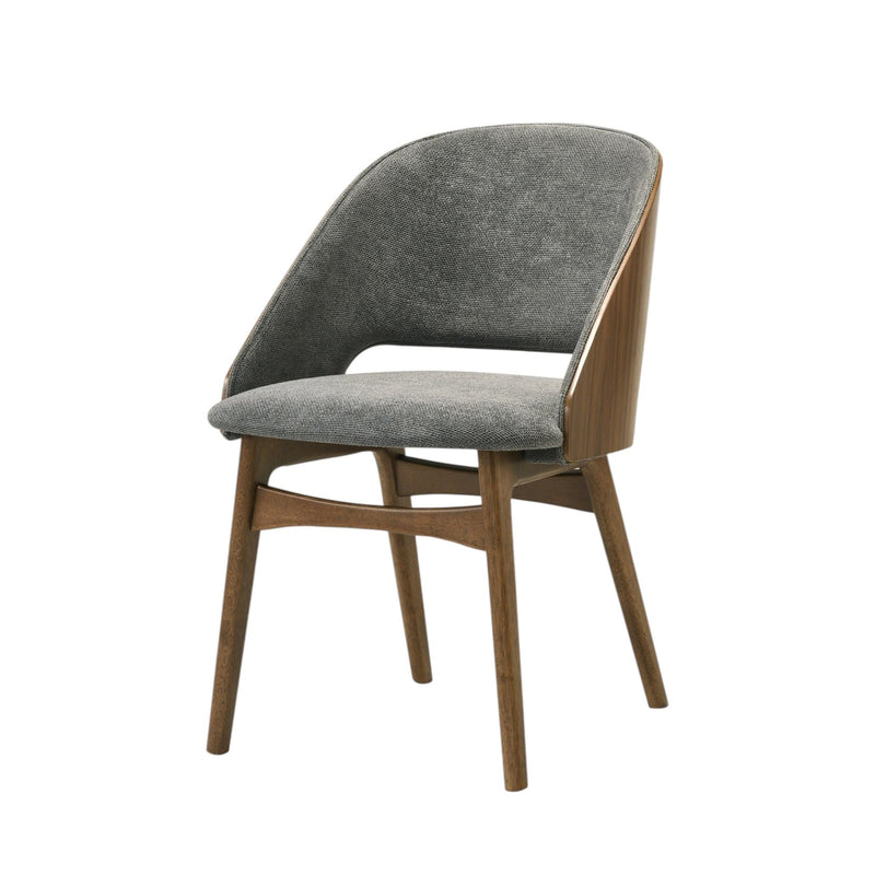 Delmon - Side Chair (Set of 2) - Gray / Walnut by HouseOfZazla