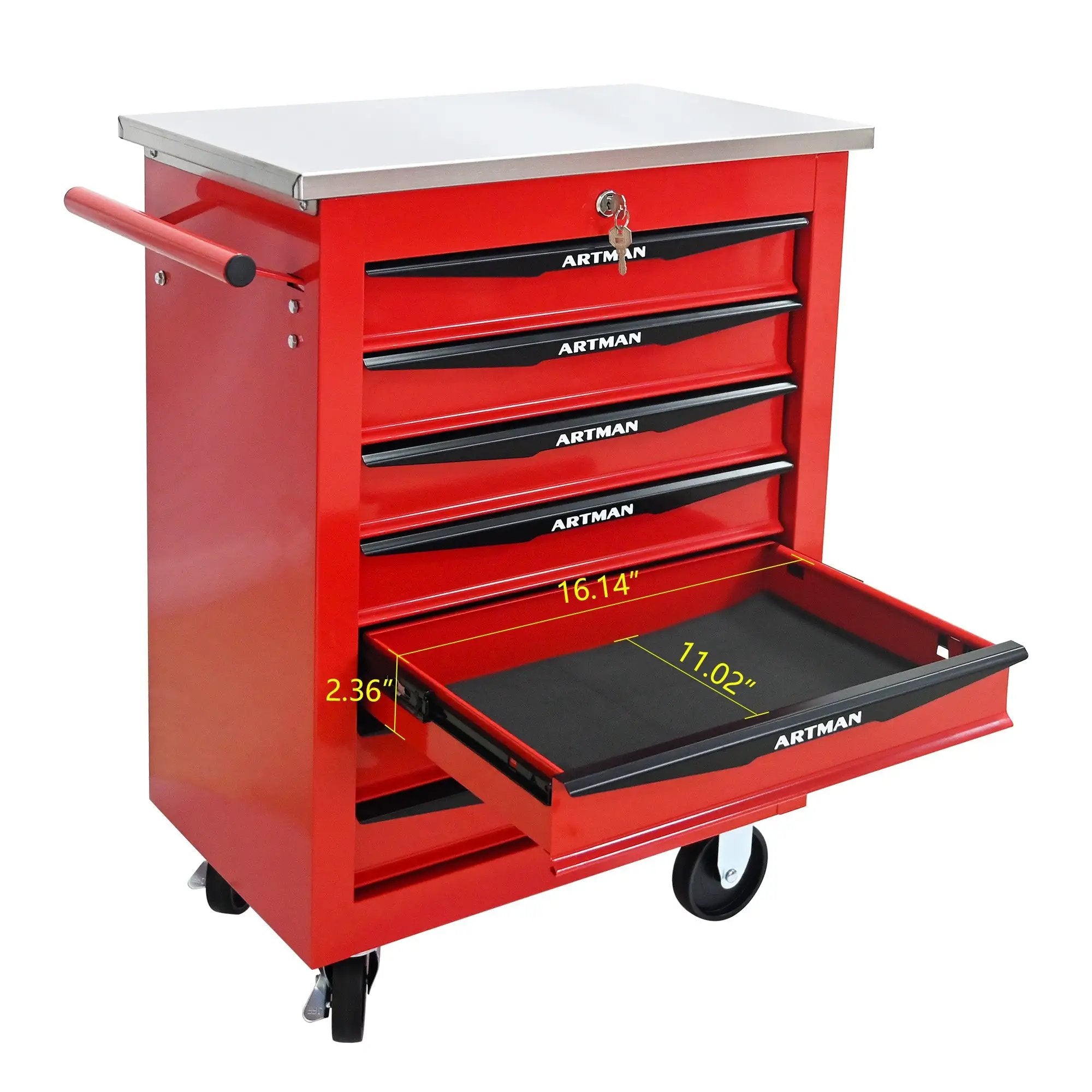 7 Drawers Multifunctional Tool Cart with Wheels by HouseOfZazla