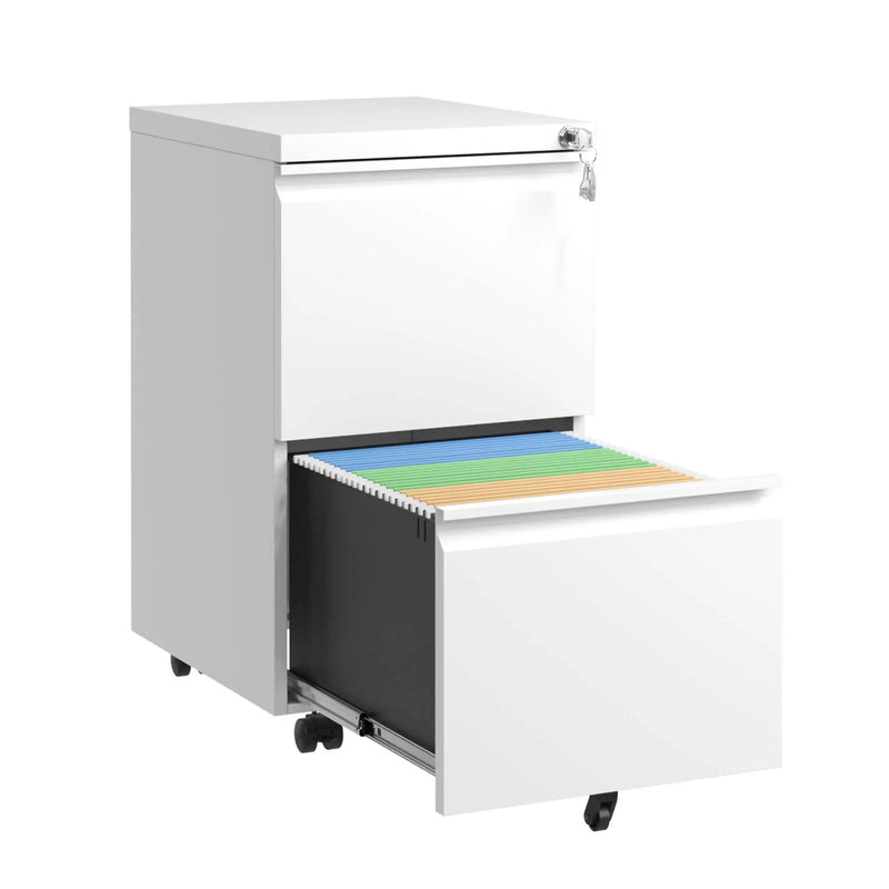 Metal Drawer Mobile File Cabinet With Lock For Home Office Organizer by Unique Piece Furniture