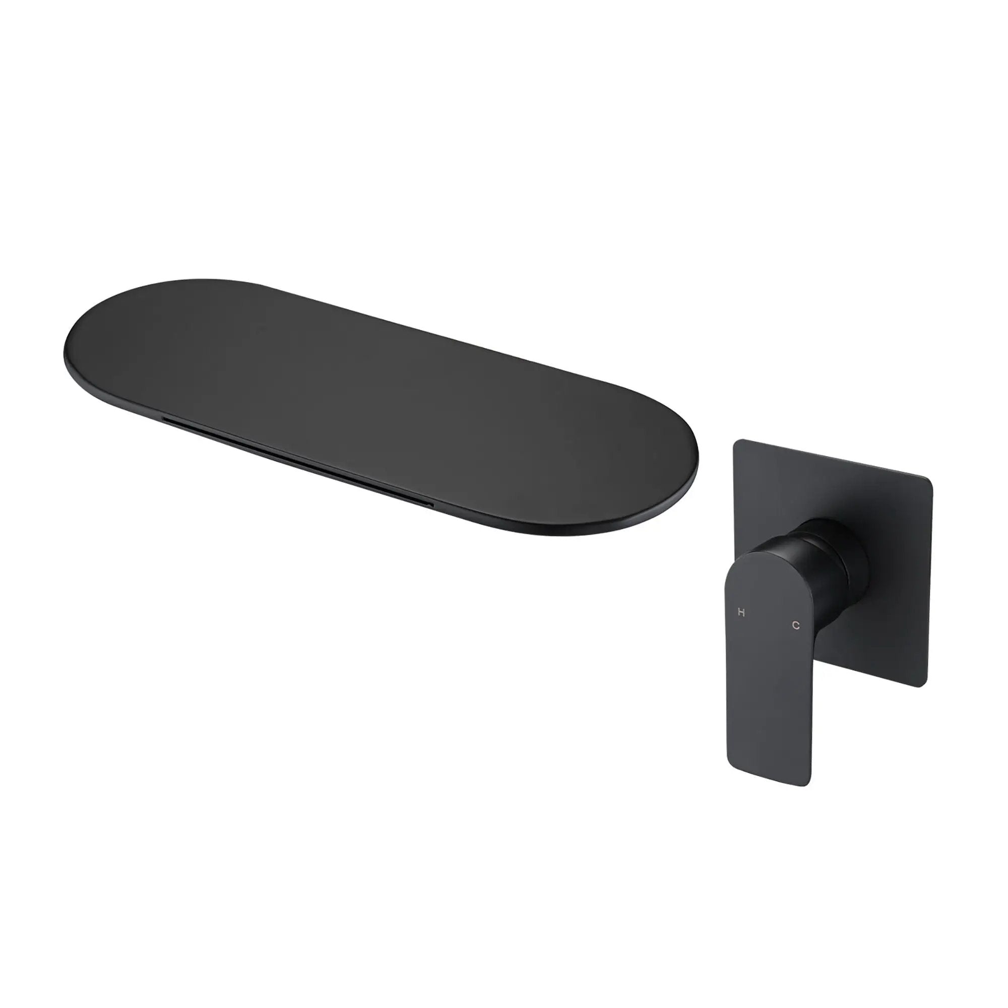 Modern Wall Mount Bathtub Faucet Single Handle With Waterfall Tub Spout And Rough by HouseOfZazla