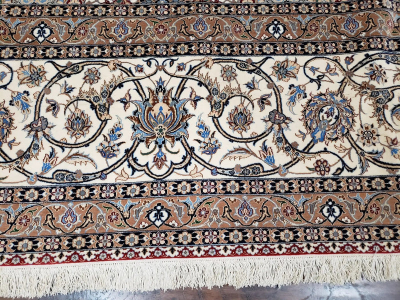 Persian Nain Rug 11x15 – Wool on Silk, Hand-Knotted, Signed Masterpiece by Jewel Rugs